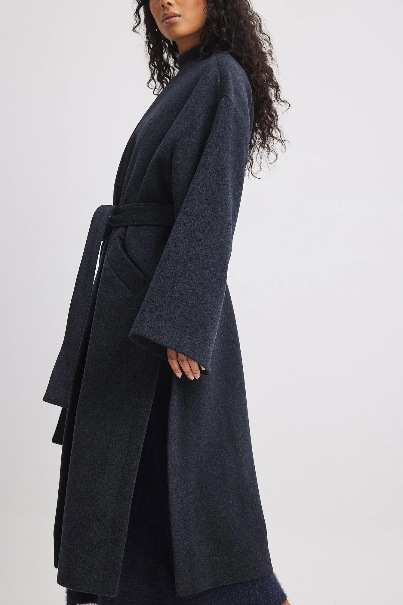 Oversize-Kimono aus Wollmischung