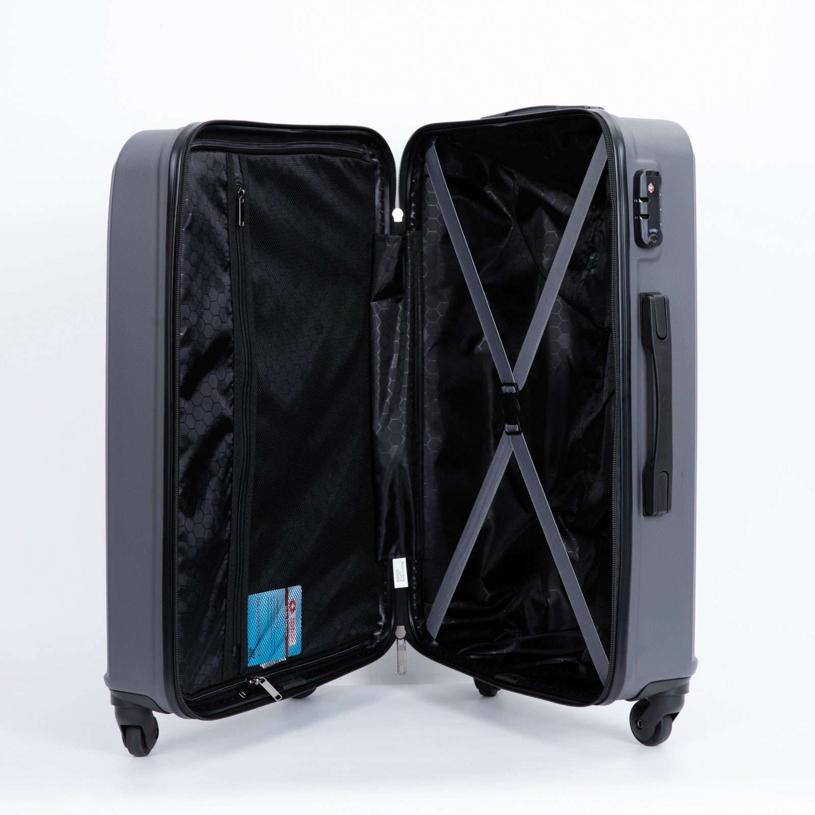Travelhouse Trolleyset Bali, 4 Rollen, (Komplett Set, 3 tlg., 3-er Koffer Set), Inneinader stapelbar. Standfüße mit Hängefunktion M&L.