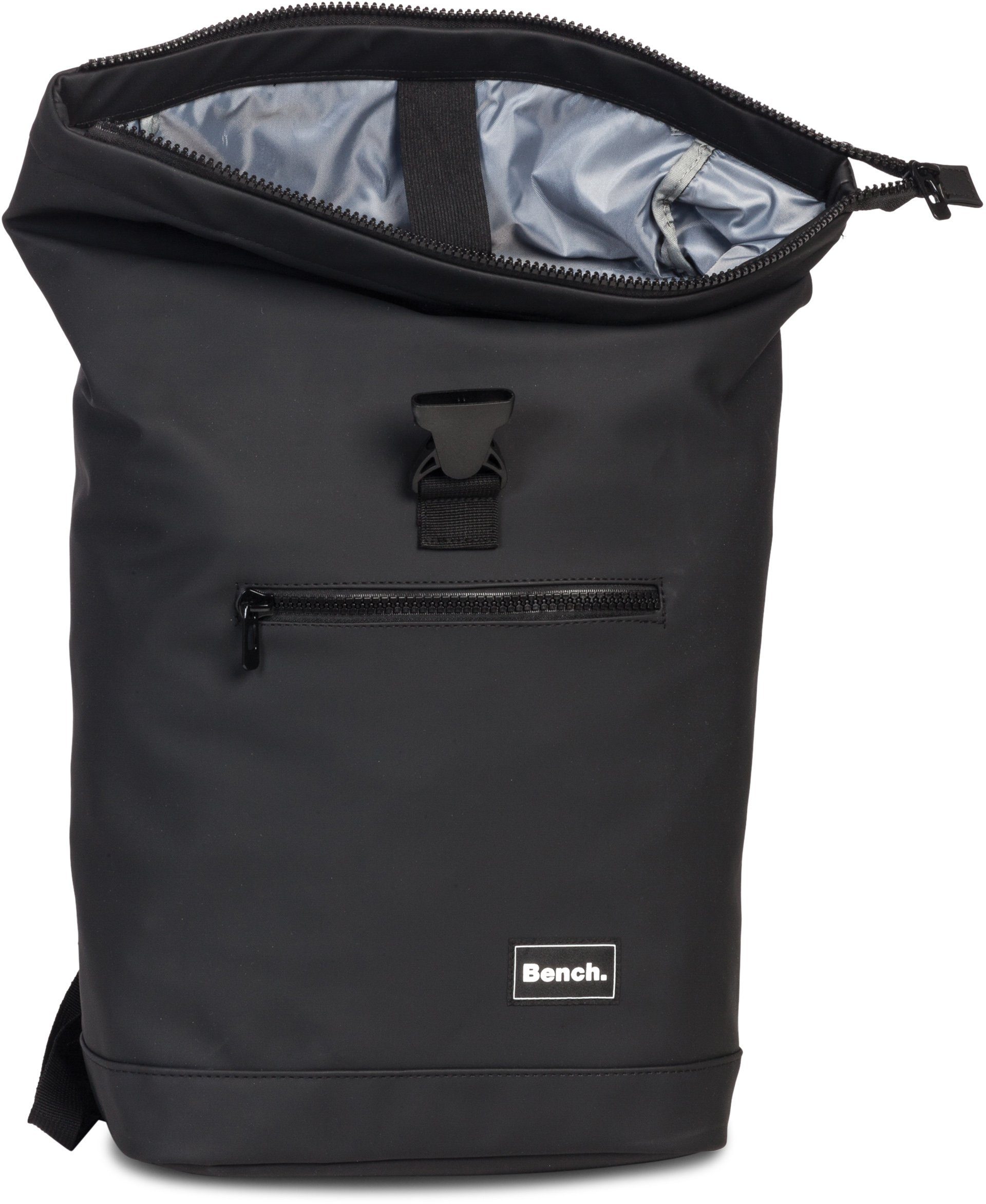 Bench. Laptoprucksack Roll-Top Rucksack Hydro, schwarz, aus wasserabweisendem Material