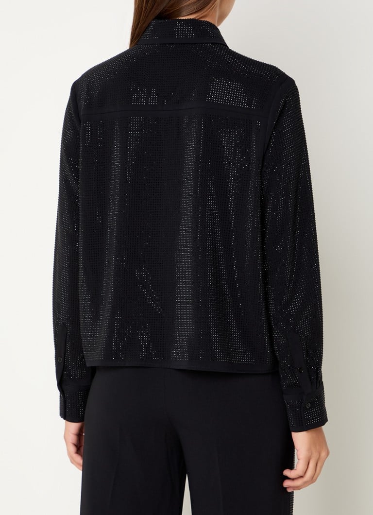 Mos Mosh  MMPennie blouse met strass en borstzak