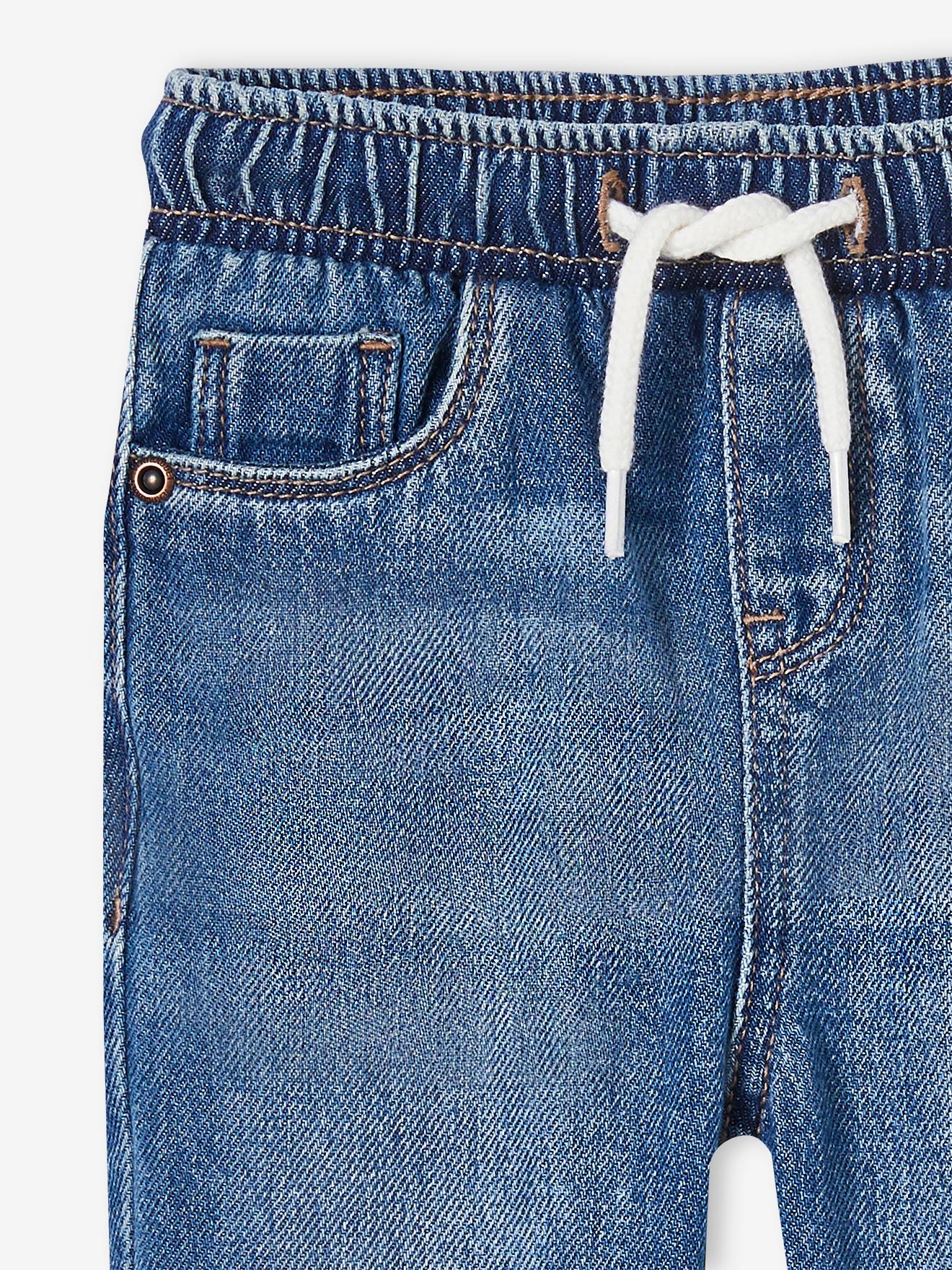 Pantalon en denim bébé taille élastiquée denim brut