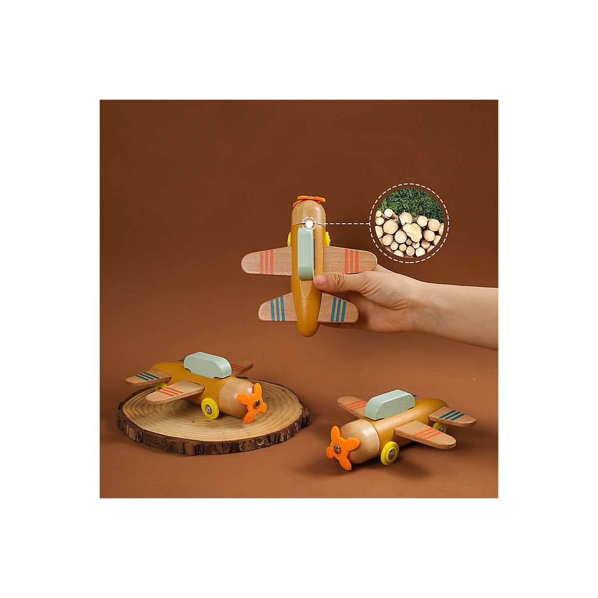 Kreatives kleines Flugzeugspielzeug aus Holz für Kinder Gleitspielzeug Modellmaschine Kinder Lernspielzeug Denkspiele