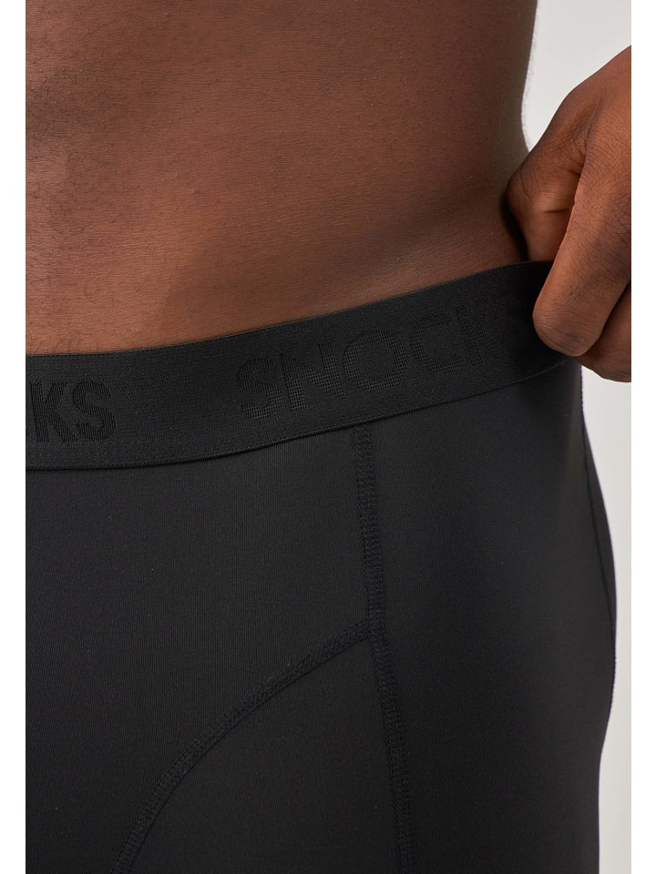 SNOCKS Performance Boxershorts 3 Stück in Schwarz günstig kaufen