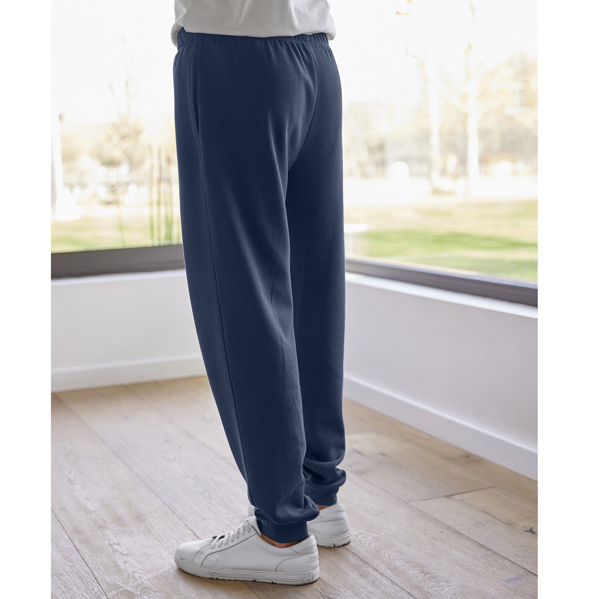 Pantalon loisirs molleton, bas resserrés