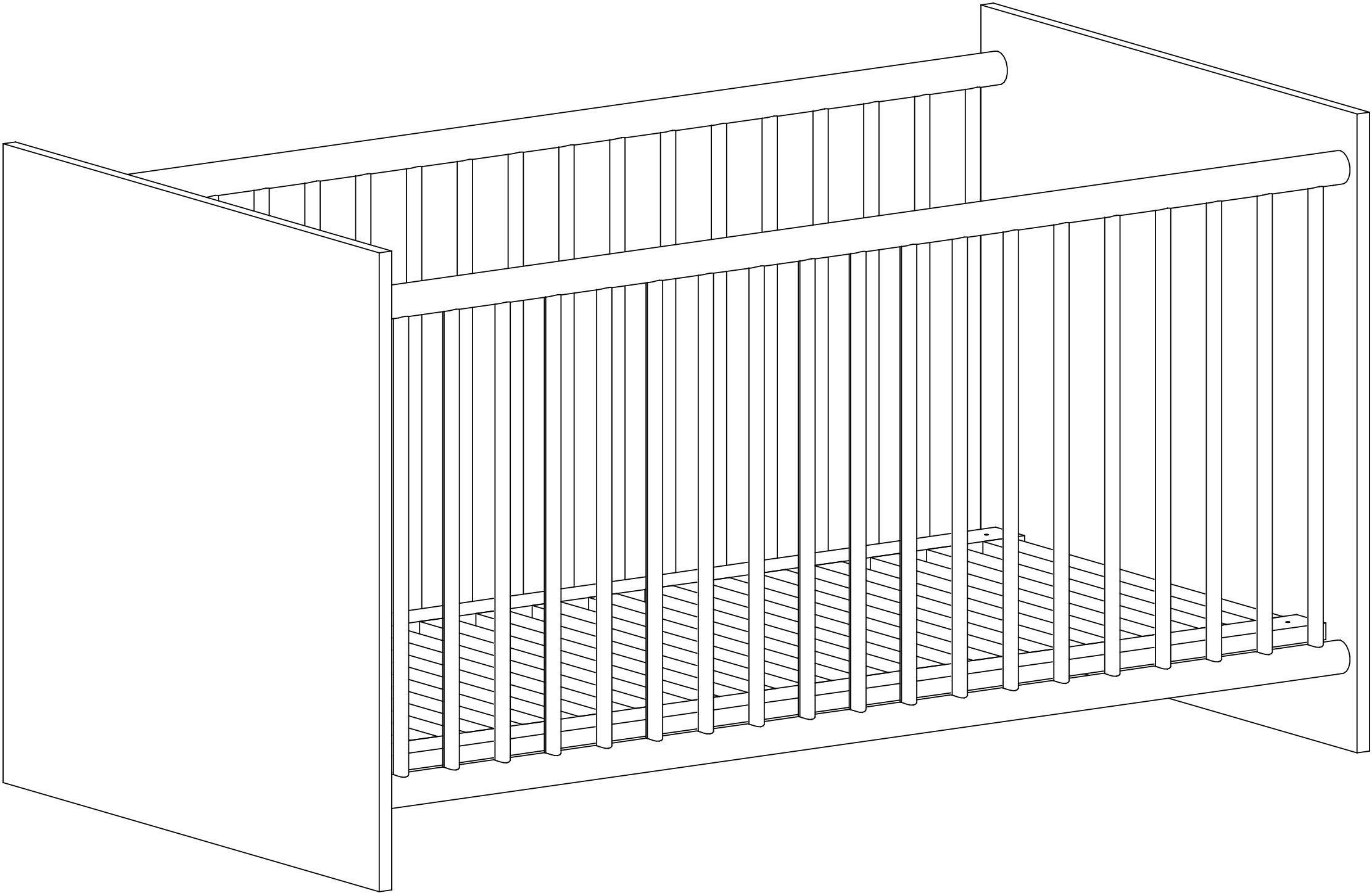 arthur berndt Babyzimmer-Komplettset Lotti, (Set, 3-St., Kinderbett, Schrank, Wickelkommode), Made in Germany; mit Kinderbett, Schrank und Wickelkommode