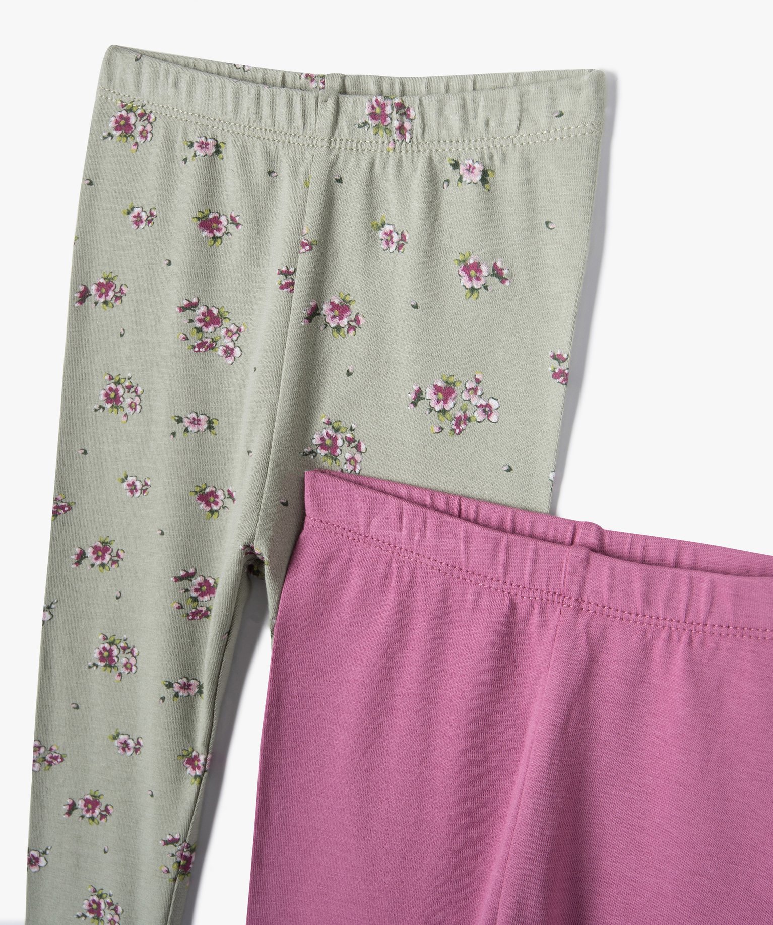 Leggings bébé fille uni et imprimé (lot de 2) ecru | GEMO