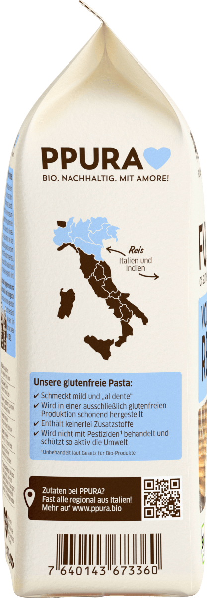 Nudeln, Fusilli aus Vollkornreis, glutenfrei, 400 g