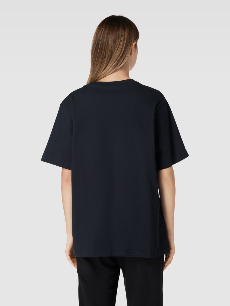 Oversized T-Shirt mit Label-Print in schwarz