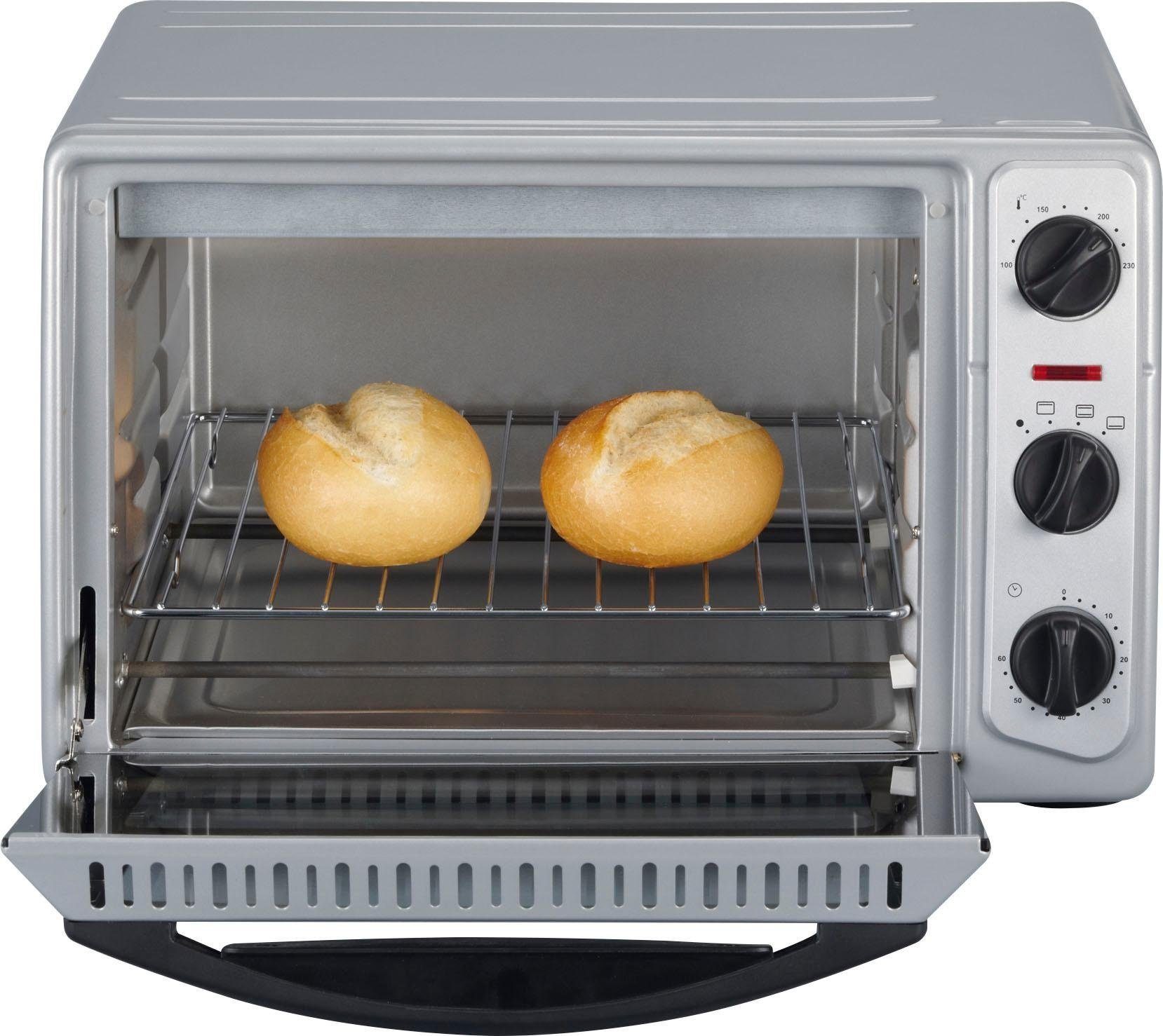Severin Minibackofen TO 2045, Timerfunktion, verschiedene Einschubebenen, Backblech, Grillrost
