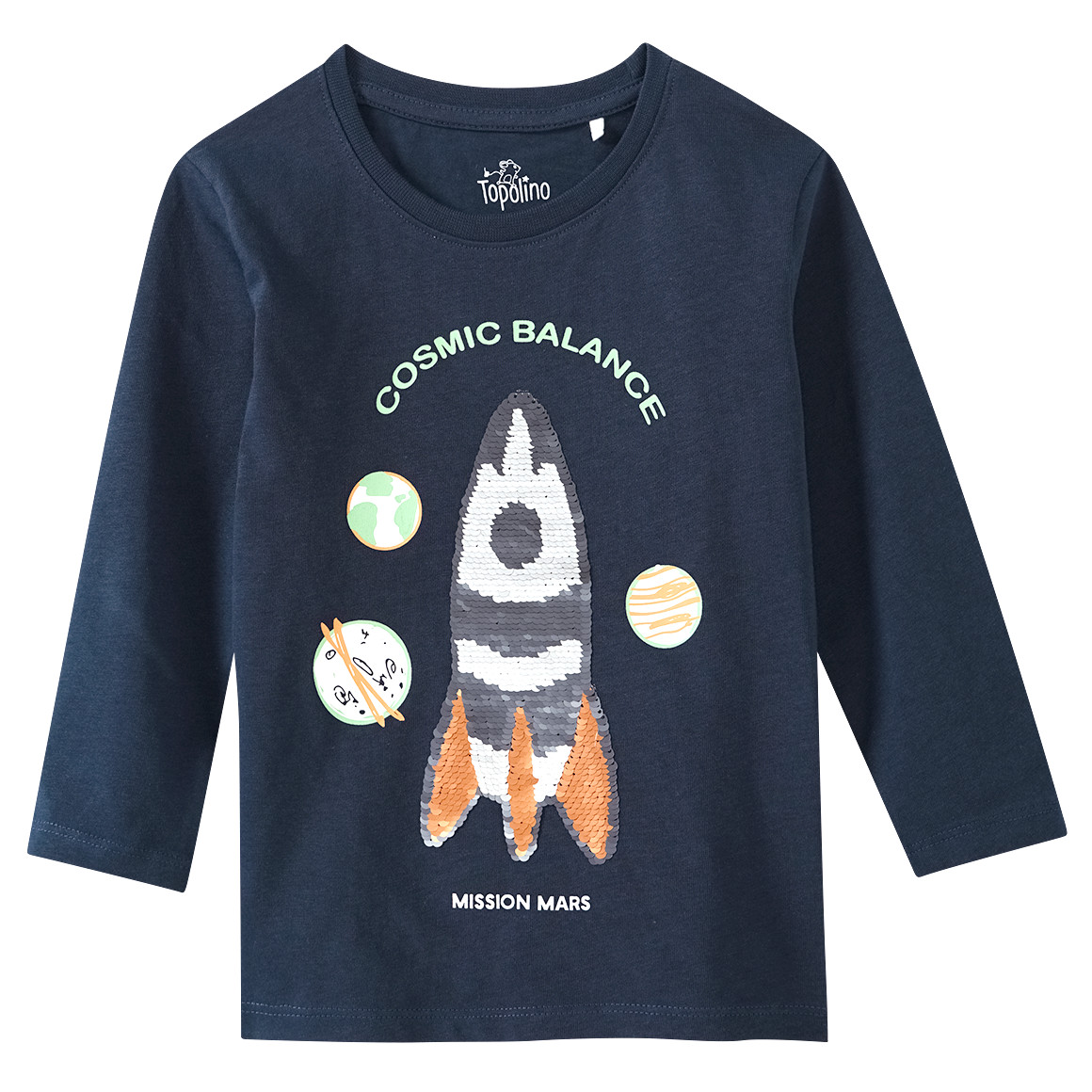 Jungen Langarmshirt mit Wendepailletten