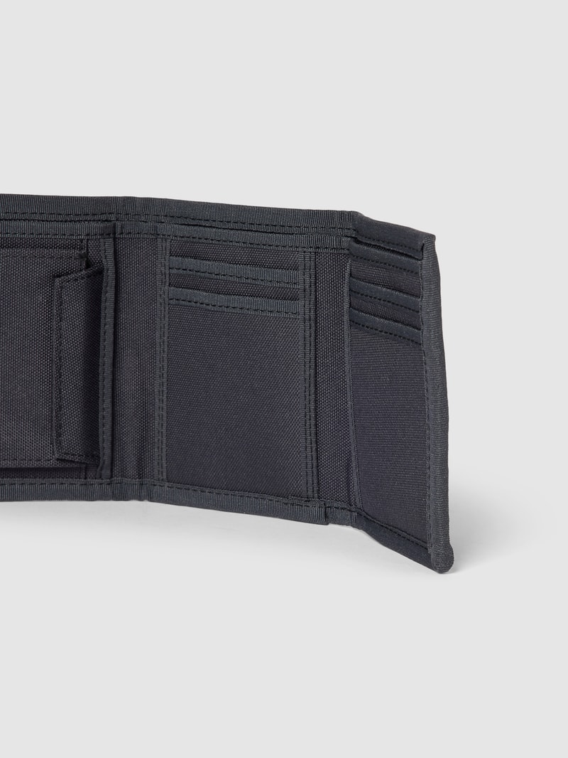 Portemonnaie mit Label-Details Modell 'Batwing' in schwarz