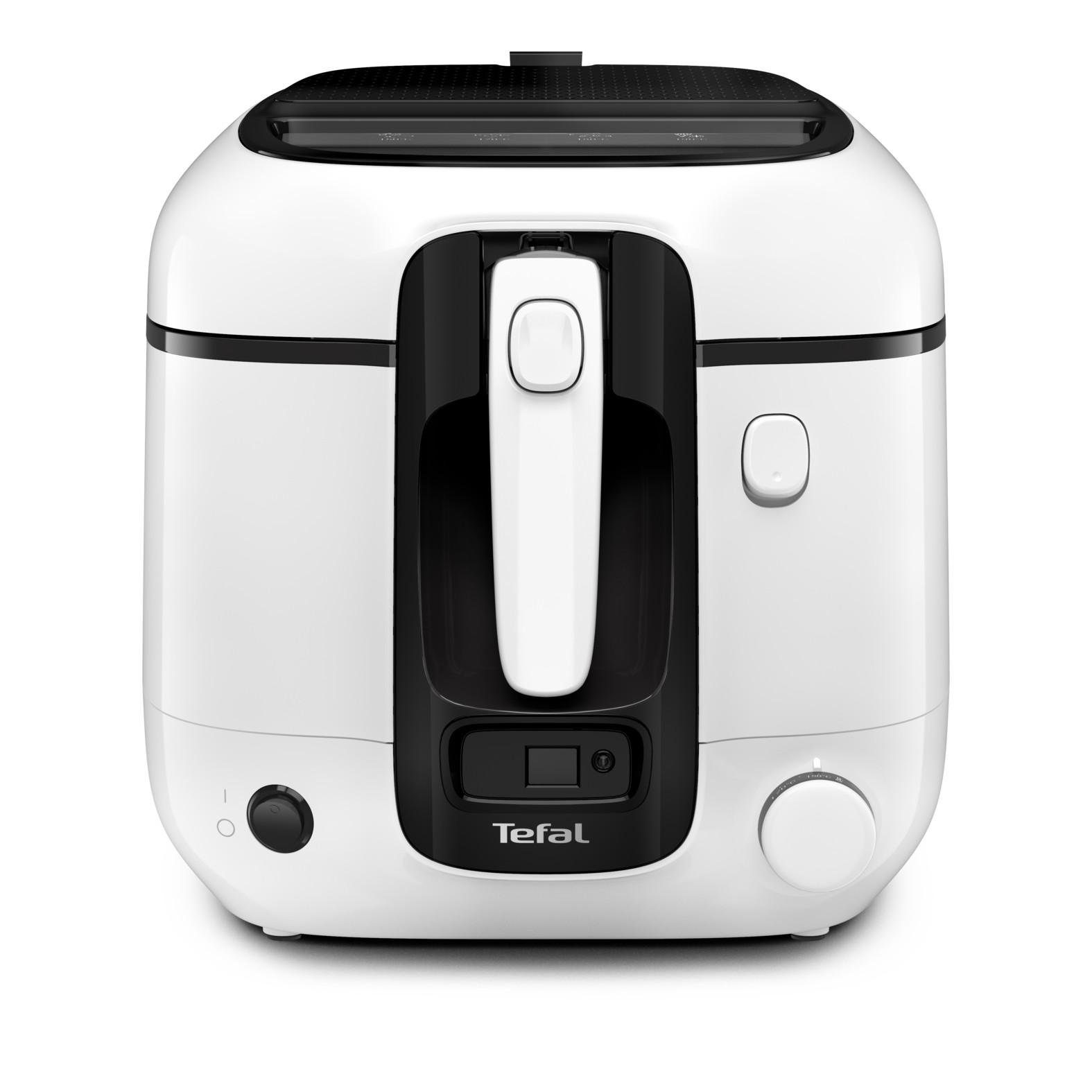 Tefal Fritteuse Super Uno FR3140, 2,2 Liter Ölkapazität, 1,5 Liter Frittiergut, austauschbarerr Aktivkohlefilter, digitale Zeitschaltuhr, automatischer Deckelöffner, großes Sichtfenster