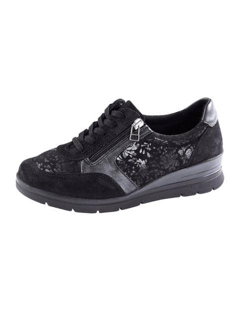 Schnürschuh mit floralen Details