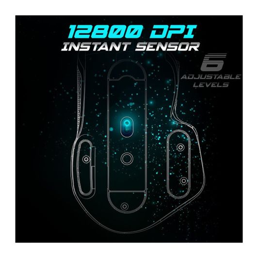 Mouse de gaming SPIRIT OF GAMER Alb – 12800 DPI / 8 Butoane Programabile / Rapid Fire