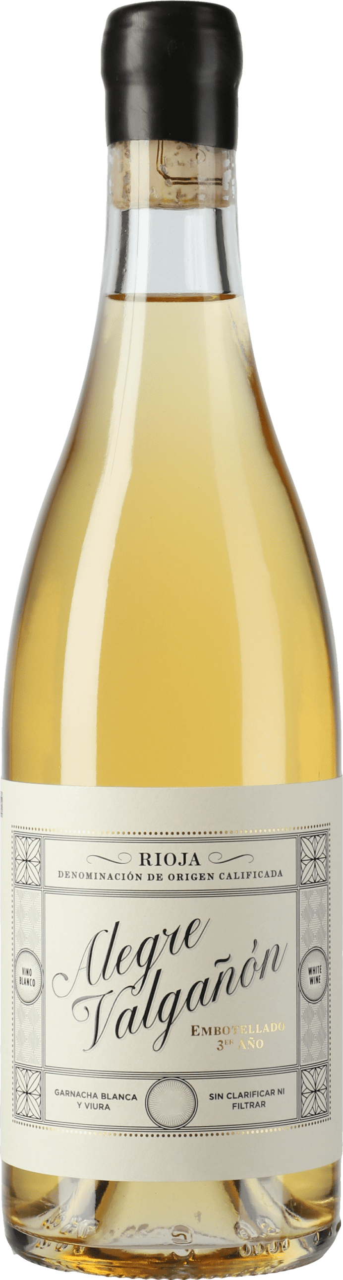 Alegre Valganon: Rioja Blanco Embotellado 3er Ano Skin 2019