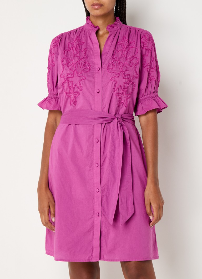 Robe-blouse courte Fabienne Chapot George ornée de perles