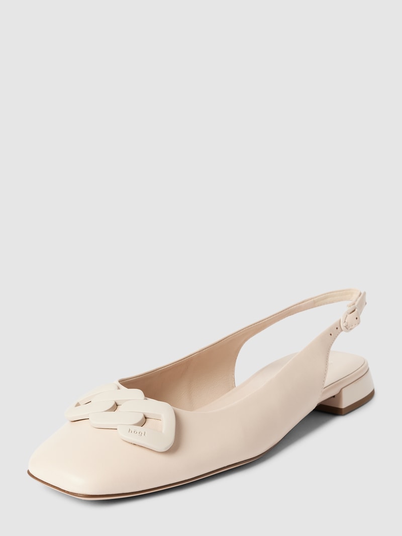 Ballerinas mit Zierbesatz in hellrosa