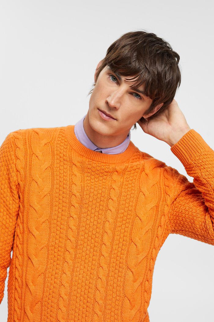 Pullover mit Zopf-Muster