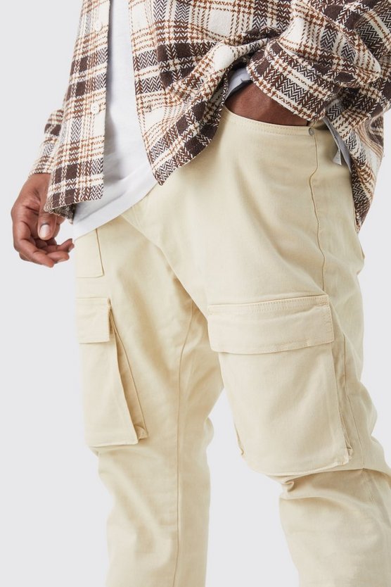 Plus Skinny Cargo-Hose mit Reißverschluss
