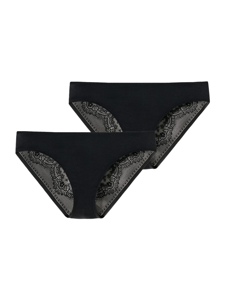 Schiesser Slip Invisible Lace in Schwarz günstig kaufen