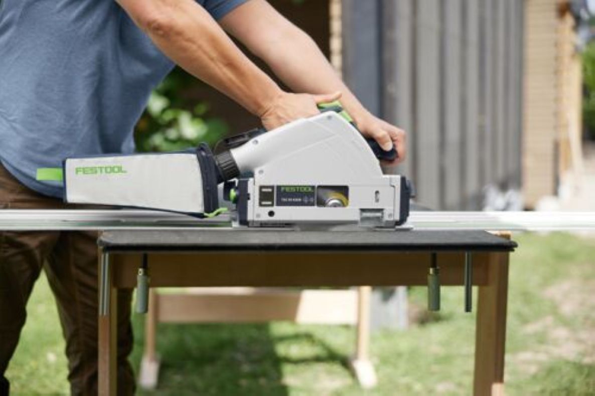 Festool 577988 TSC 55 KSEB-Basic akumuliatorinis įgilinamasis pjūklas be akumuliatoriaus ir įkroviklio Systaineryje