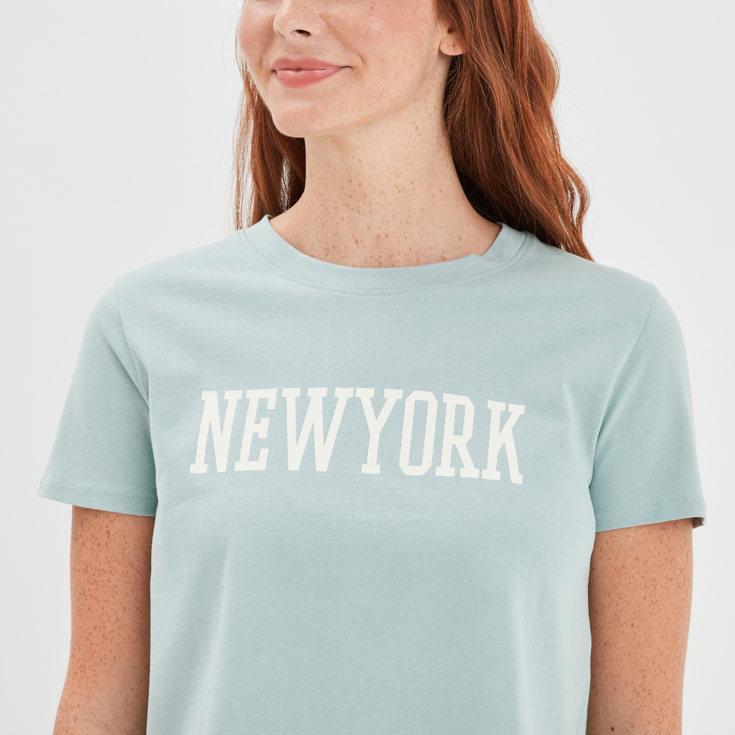 T-shirt manches courtes vert femme | La Halle