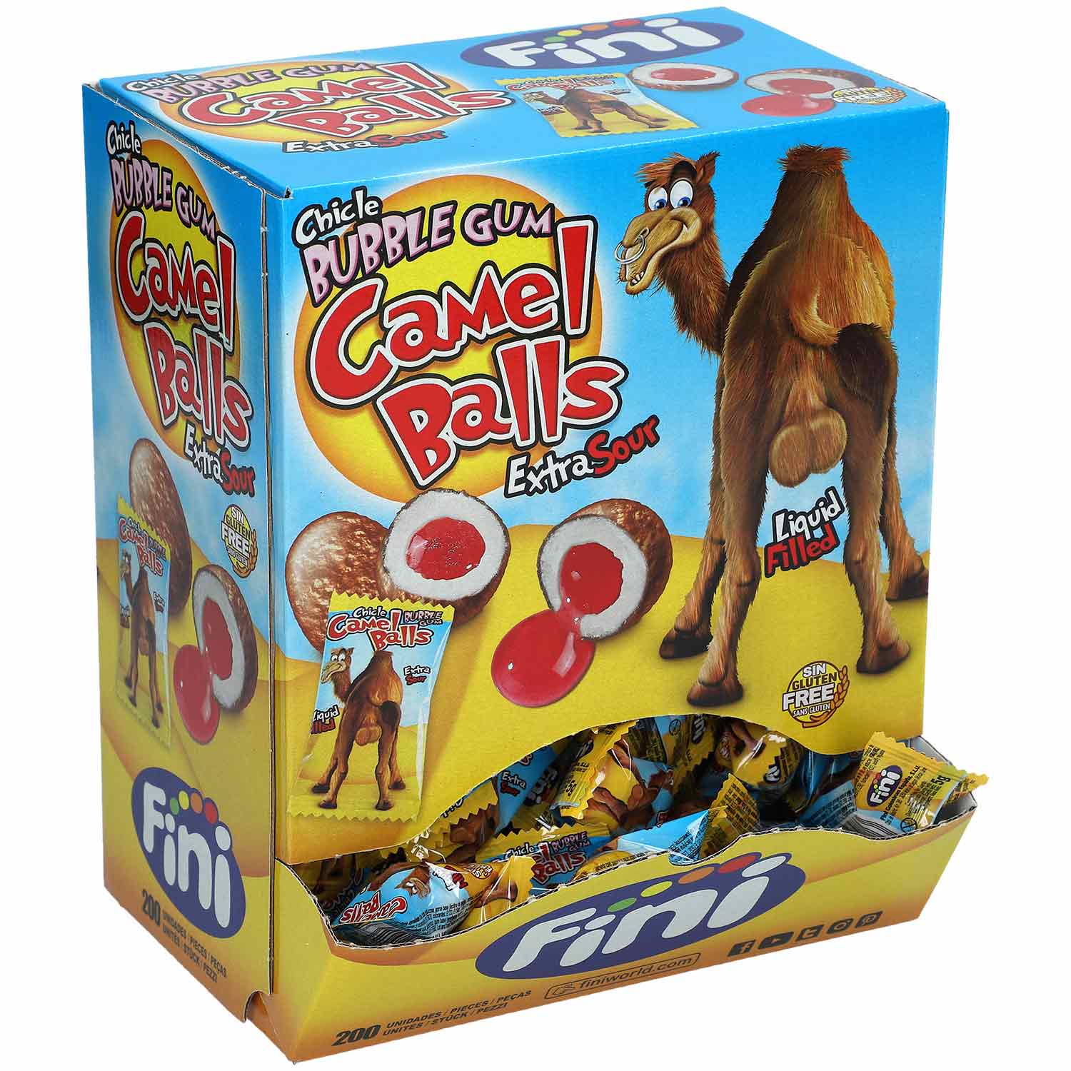 Fini Camel Balls Extra Sour Bubble Gum 200er