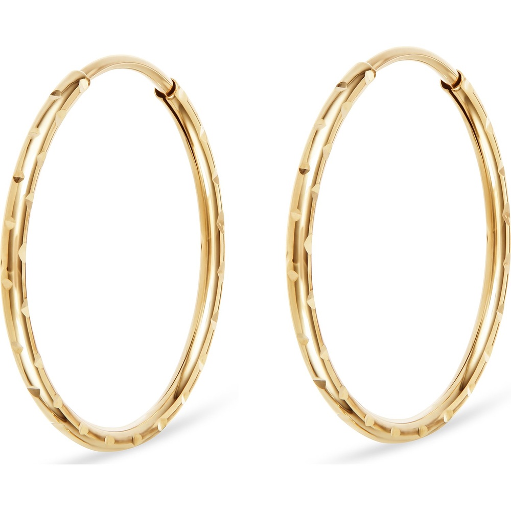 FAVS Créoles 375 Or jaune Boucles d'oreilles