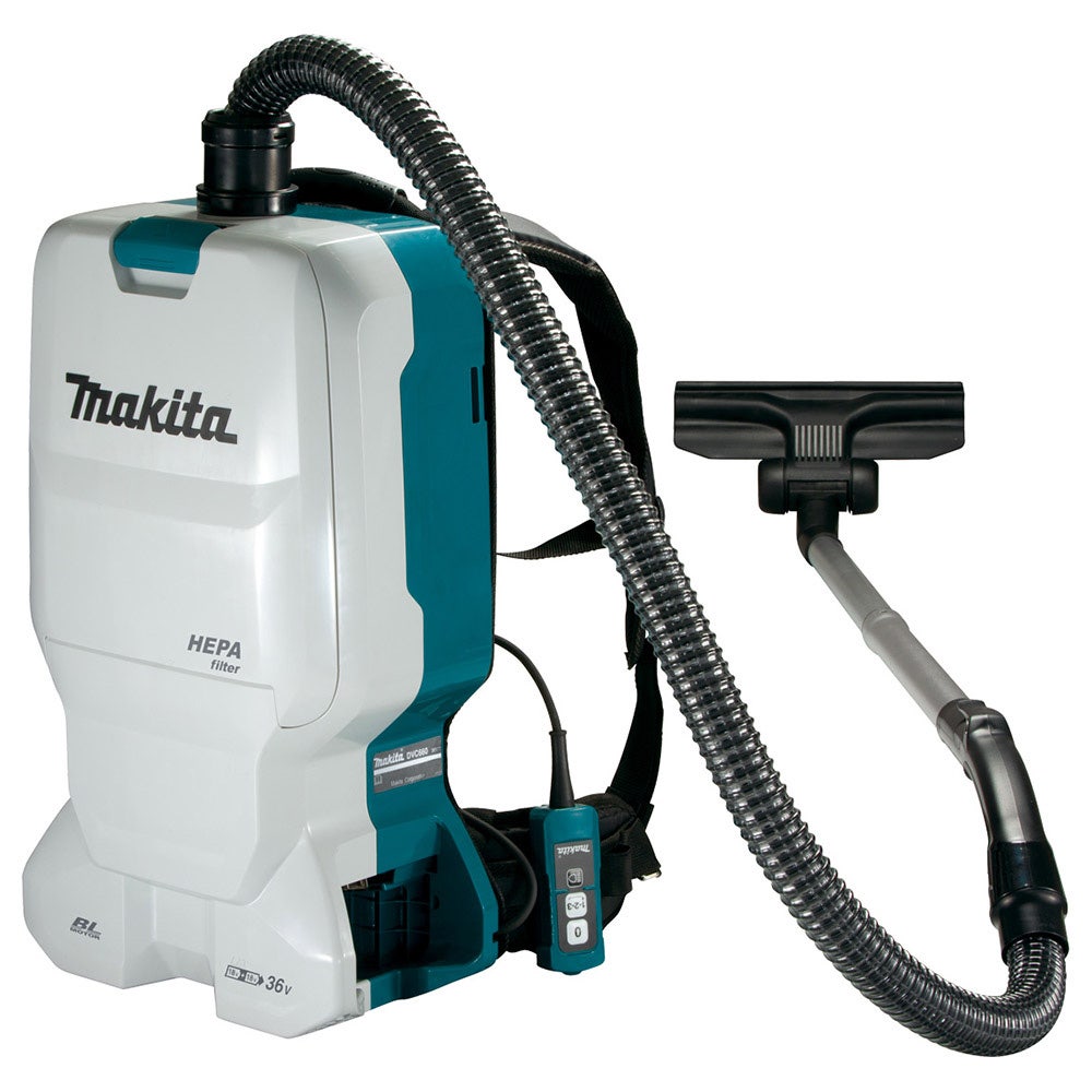 Kit de aspirador de pó de mochila sem escova MAKITA 18V com 2 baterias de 5,0 Ah DVC660T2X1