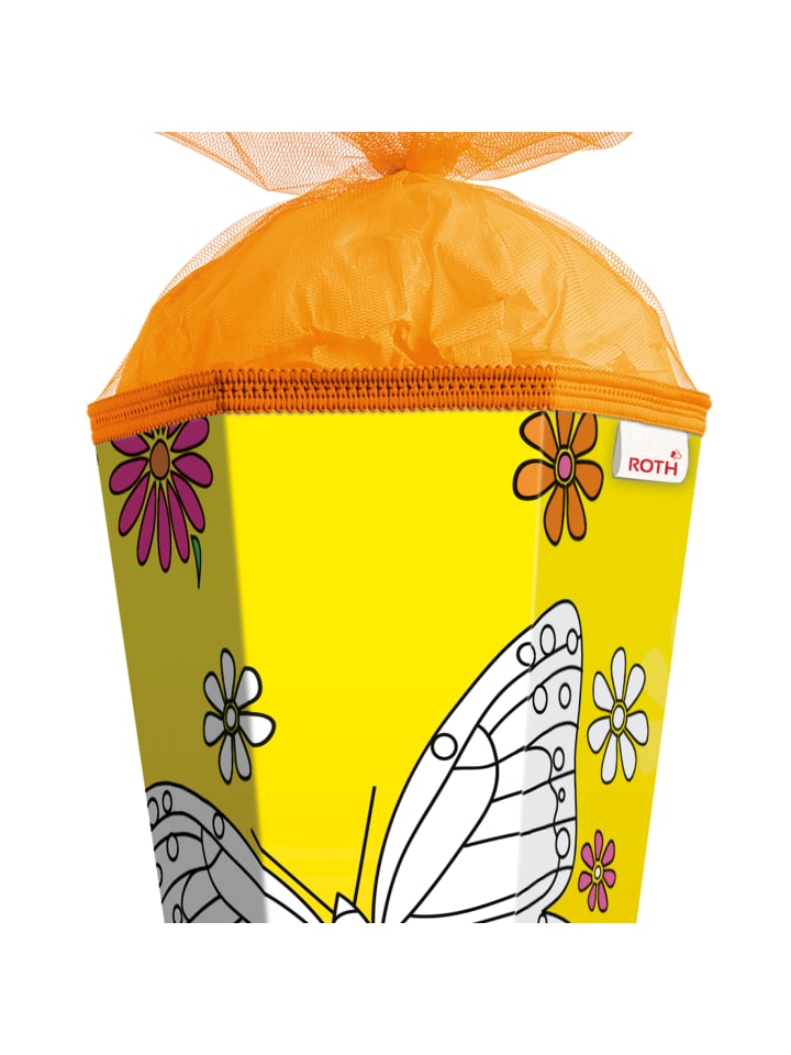 ROTH Scribble-Schultüte Schmetterling 85 cm, zum Ausmalen in Bunt günstig kaufen onesize