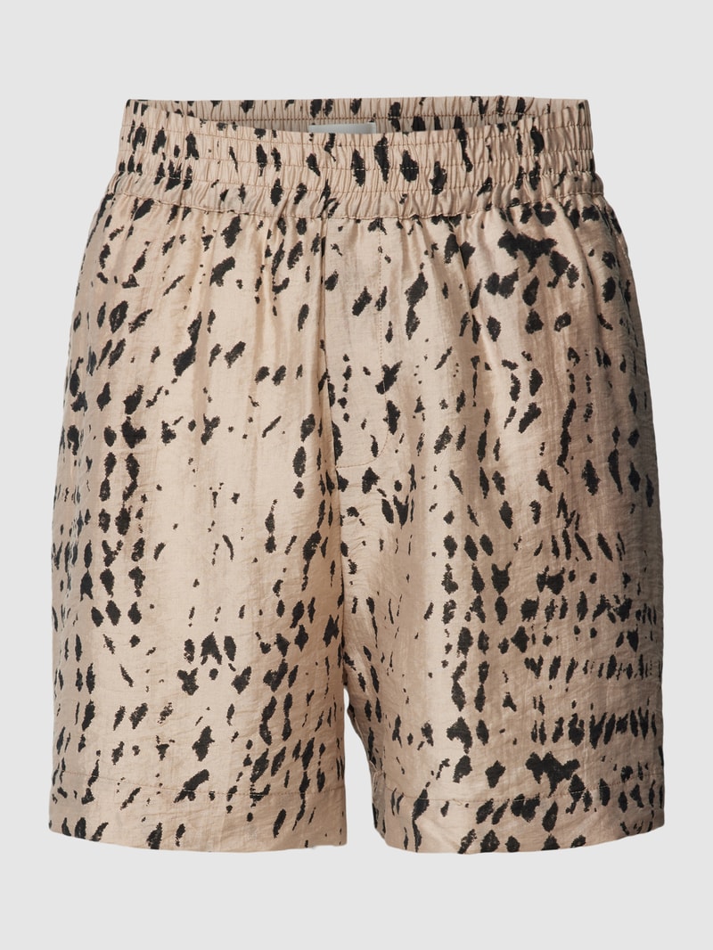 Bermudas mit Allover-Muster Modell 'JANETTE' in beige