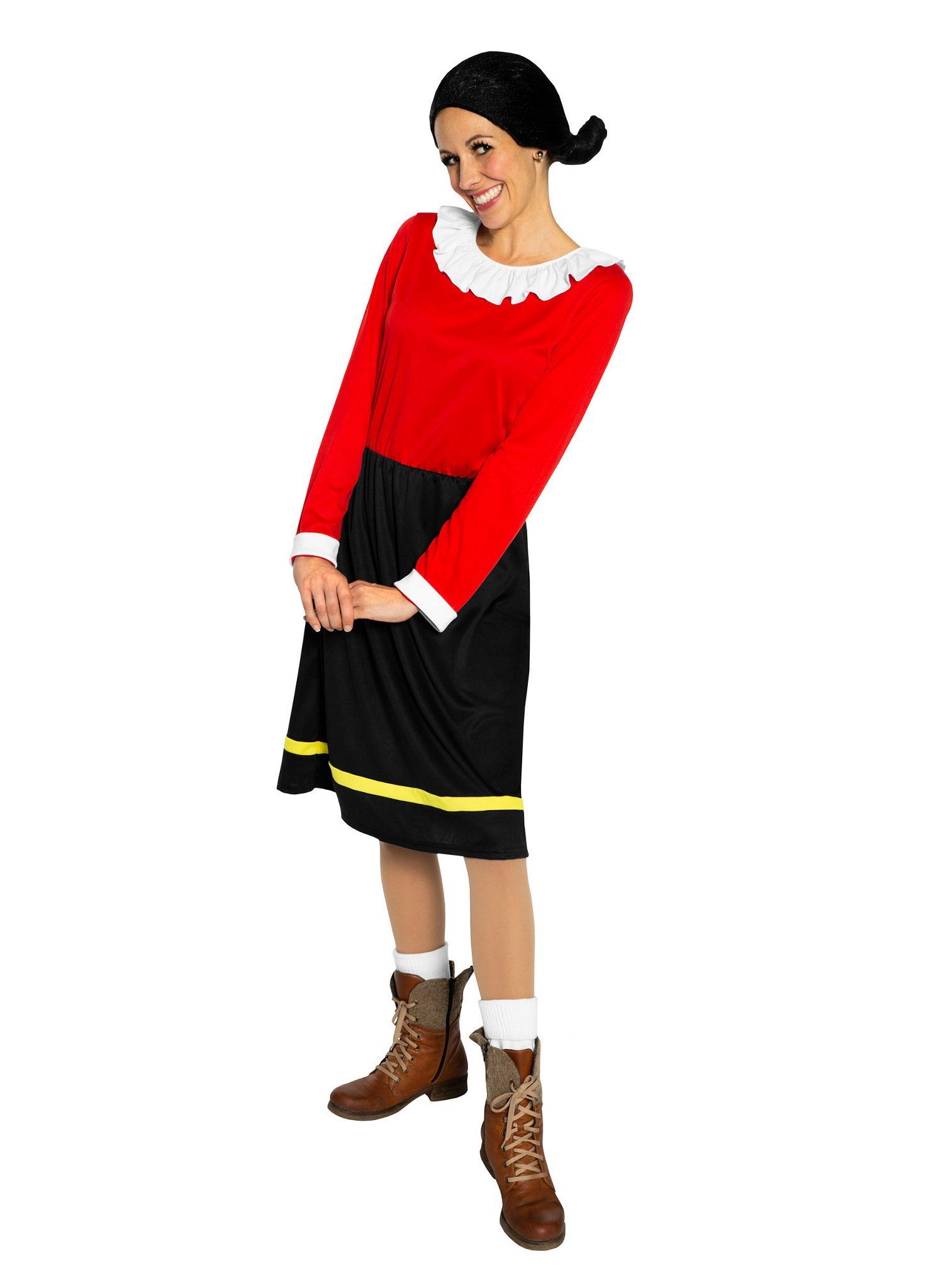 Maskworld Kostüm Olivia Öl Kostüm, Lizenziertes Kostüm der Freundin von Popeye