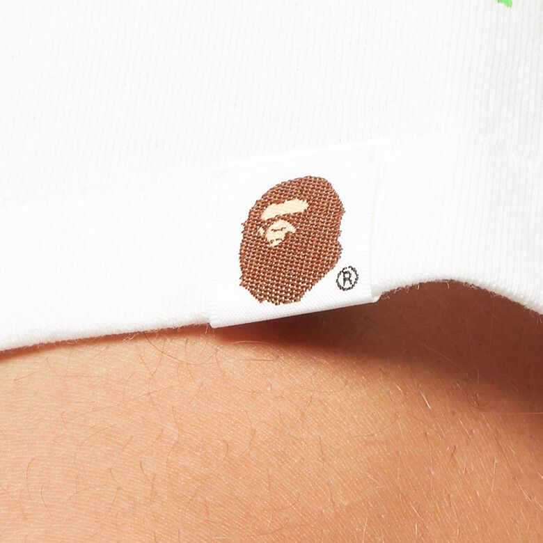 A Bathing Ape x Razer Neon Camo Ape Head Tee white