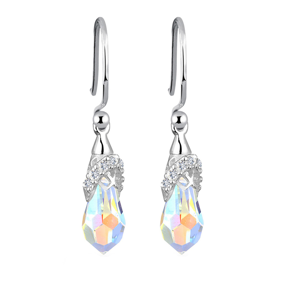 Elli Elli Boucles d'Oreilles Pendentifs en Cristaux Argent Sterling 925 Boucles d'oreilles