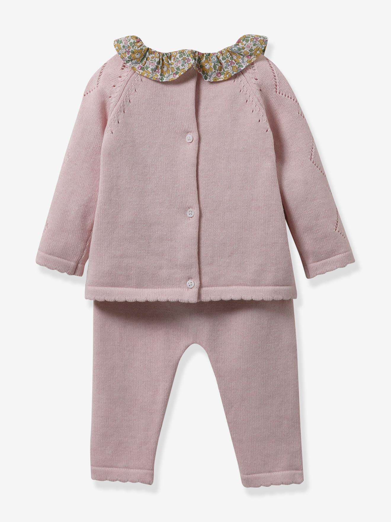 Cyrillus Baby-Set: Pullover & Hose aus Strick CYRILLUS - gelb