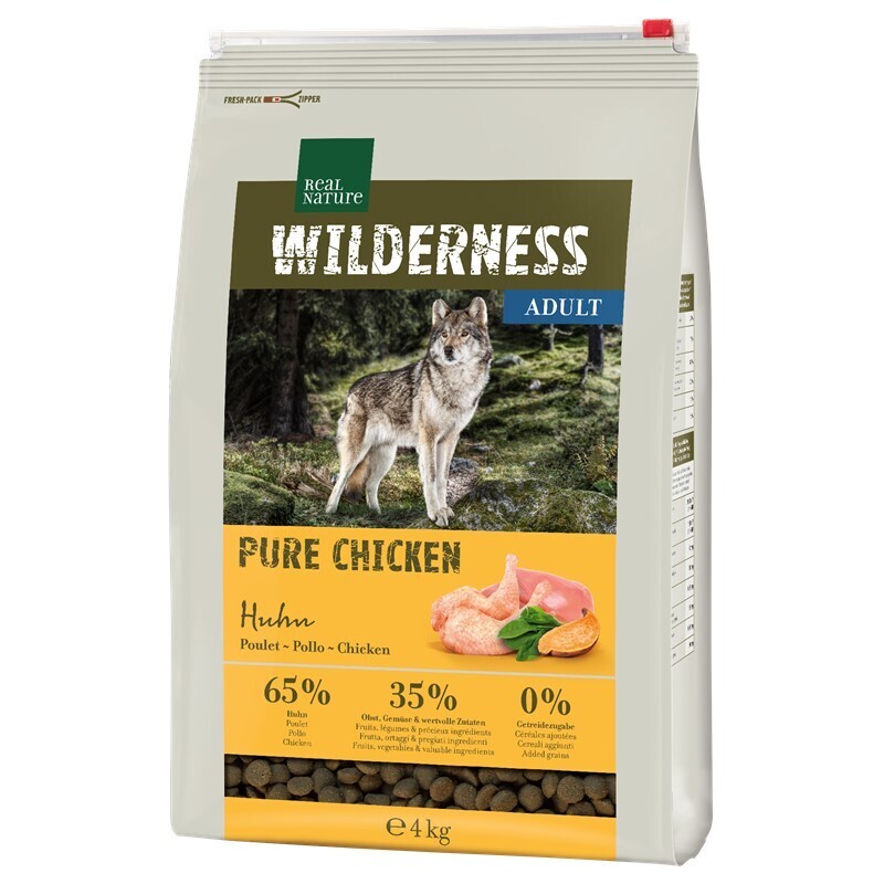 REAL NATURE Hundetrockenfutter REAL NATURE WILDERNESS Adult Pure Chicken 4 kg