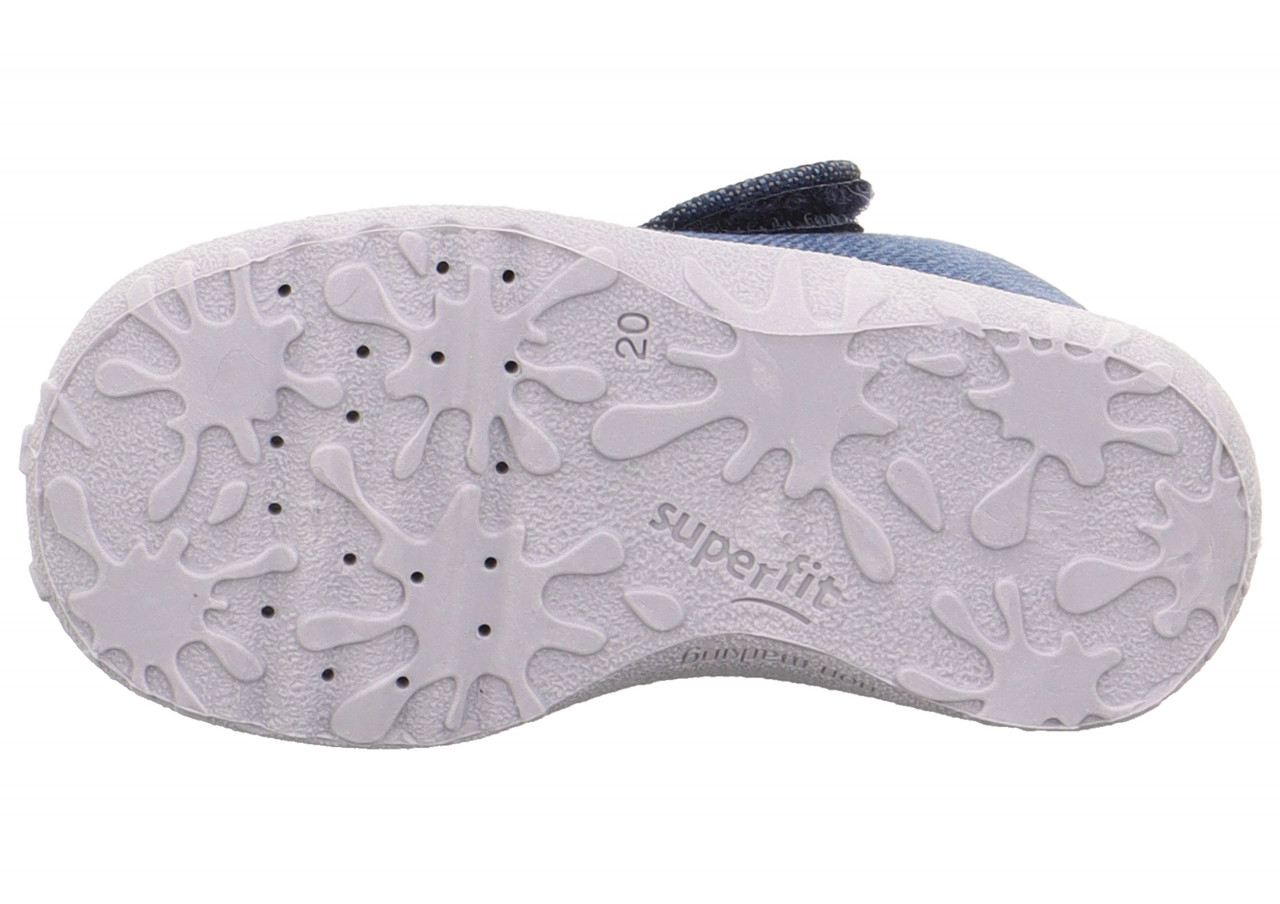 SPOTTY - BlauHausschuh mit Klettverschluss