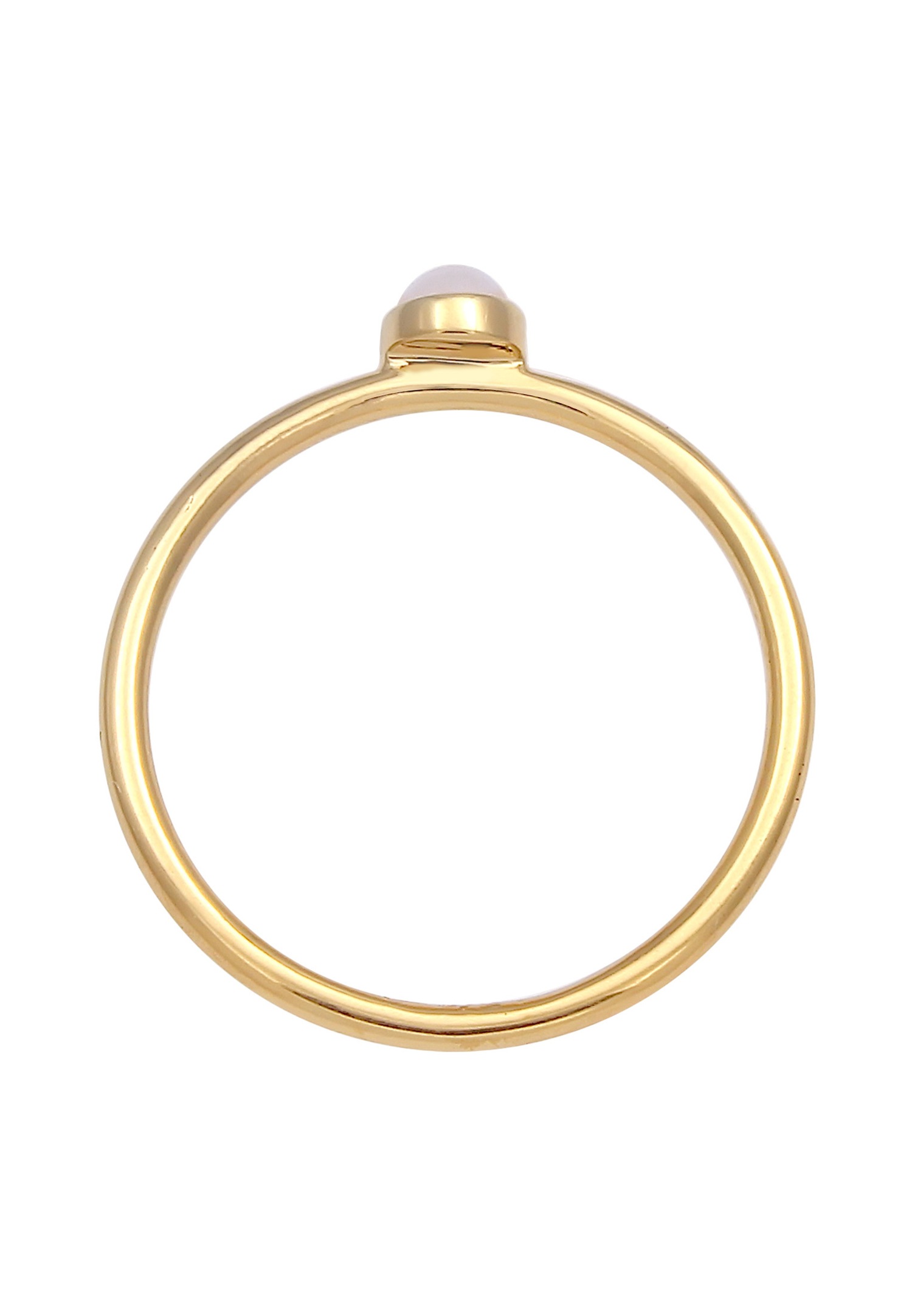 Pila básica minimalista Elli para mujer con cuarzo rosa en plata de ley 925 chapada en oro.