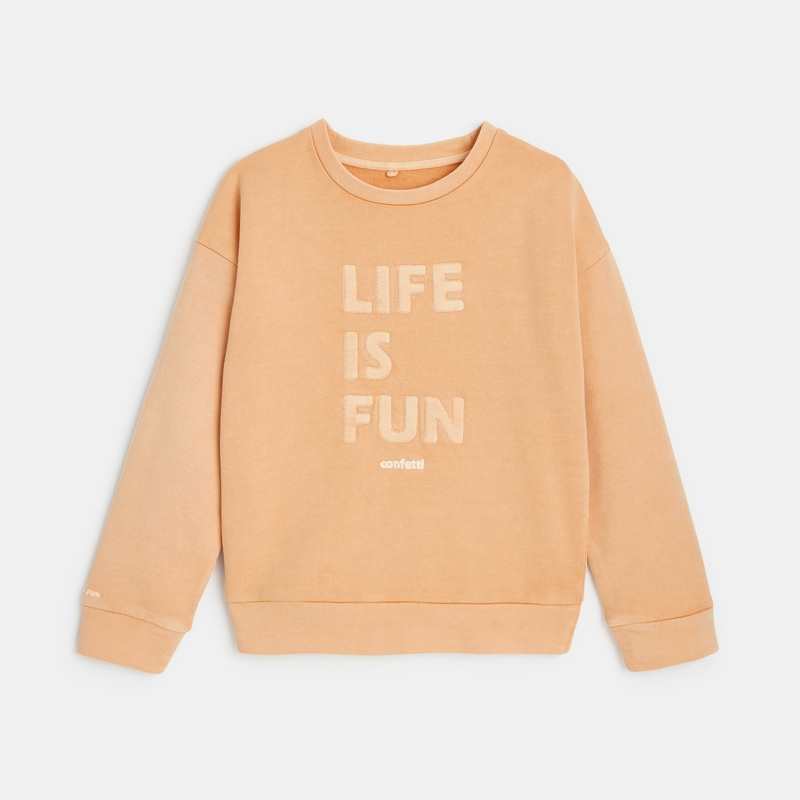 Sweat sable CONFETTI pigments naturels jaune mixte