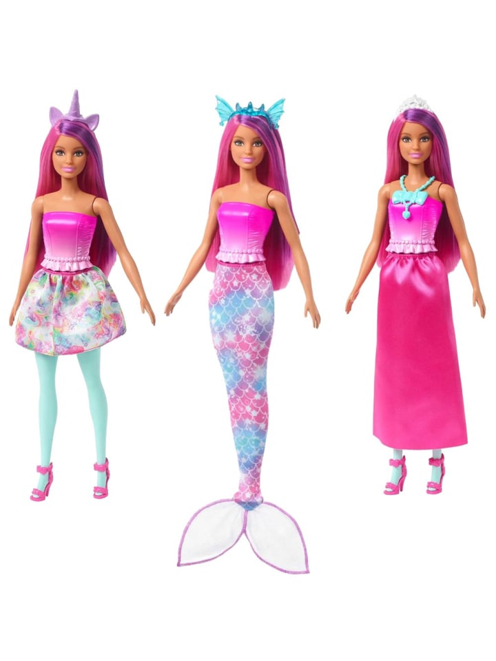Barbie Dreamtopia 3 in 1 | Barbie Spiel-Set | Puppe & Kleidung | Mattel HLC28 günstig kaufen onesize