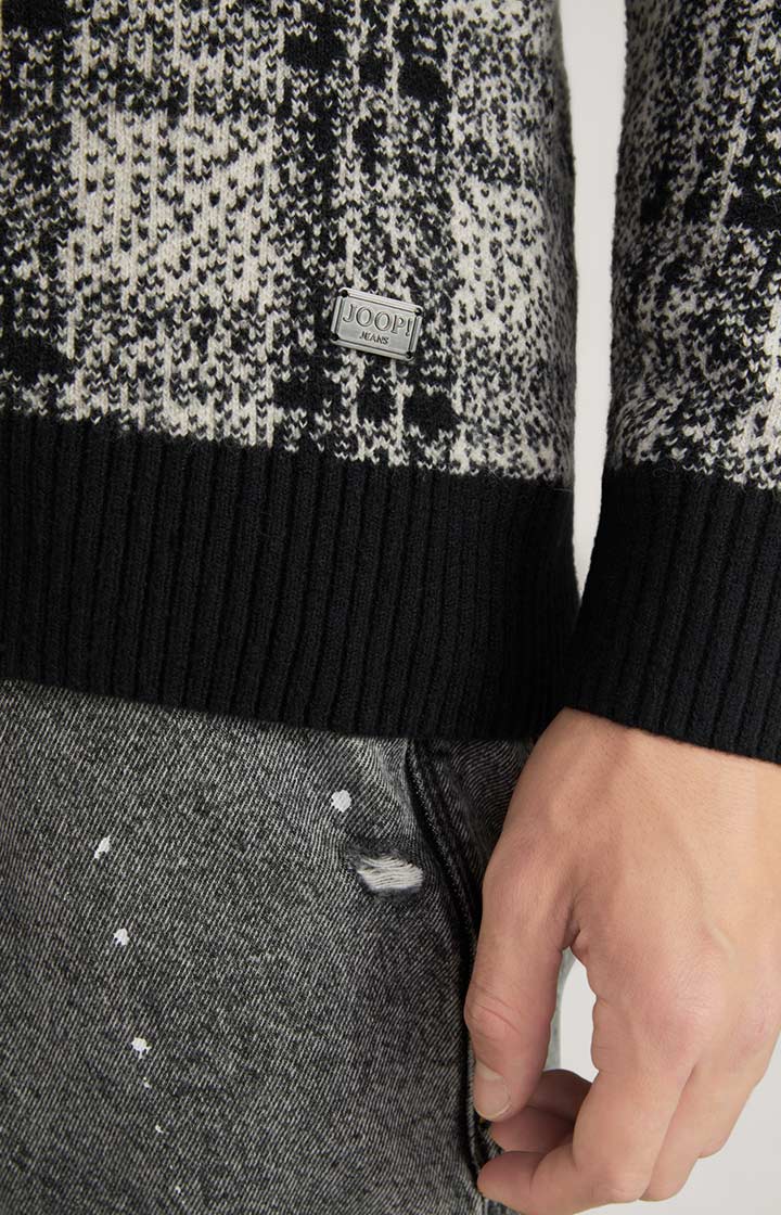 Strickjacke Karlo in Schwarz/Weiss