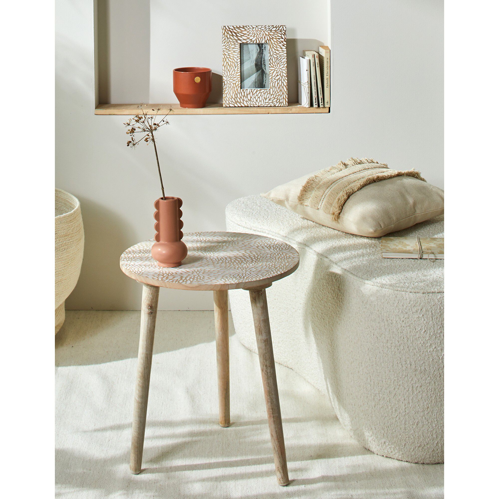 Coussin avec galon franges