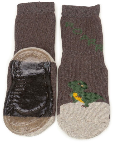 Ewers ~ Stoppersocke SoftStep ~ Dino braun