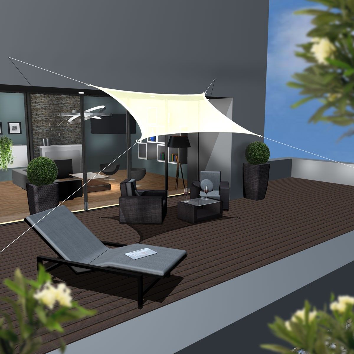 AMANKA 3 x 4 HDPE Sonnensegel
