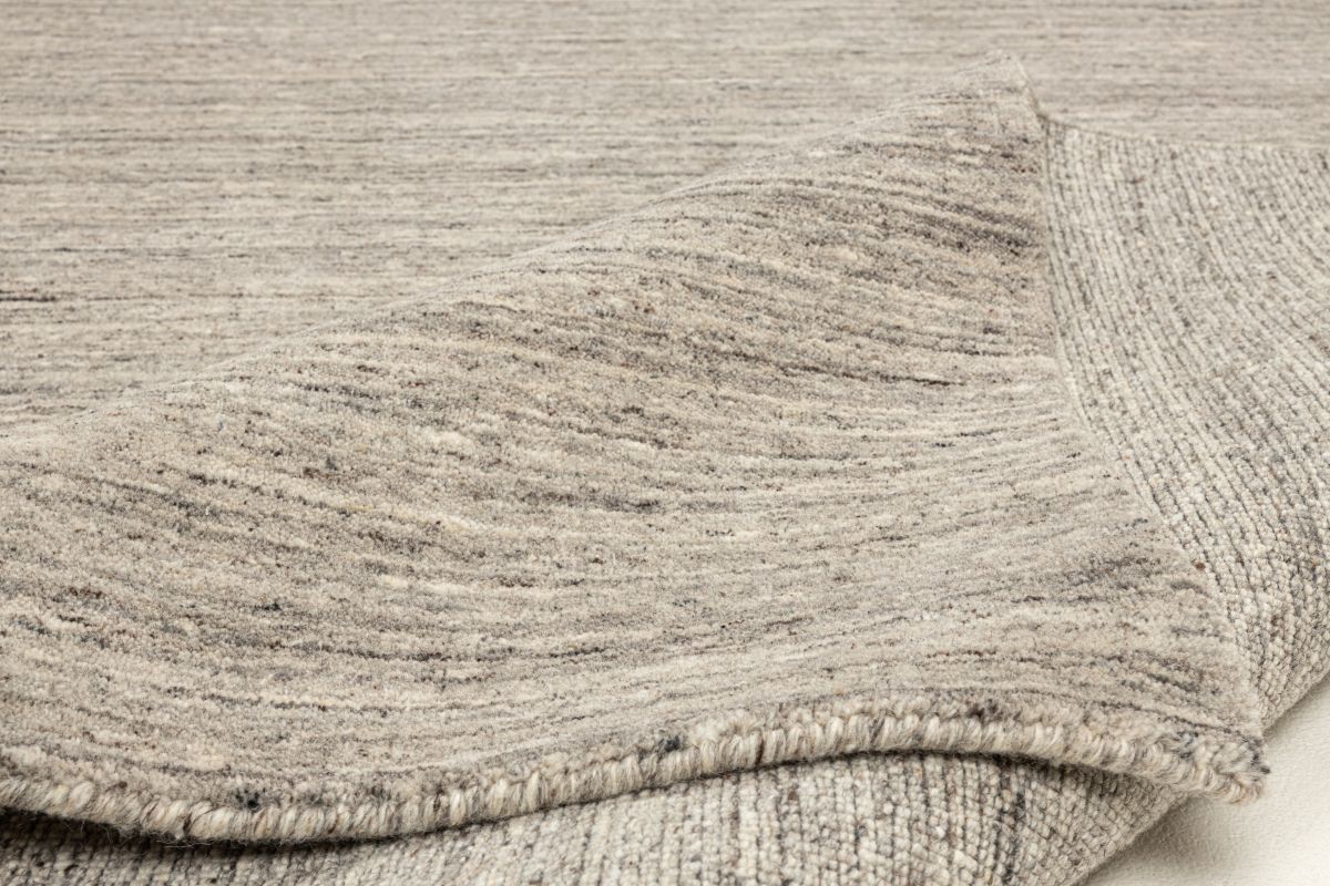 Handloom aus Indien Pure uni Grey 170 x 240 cm