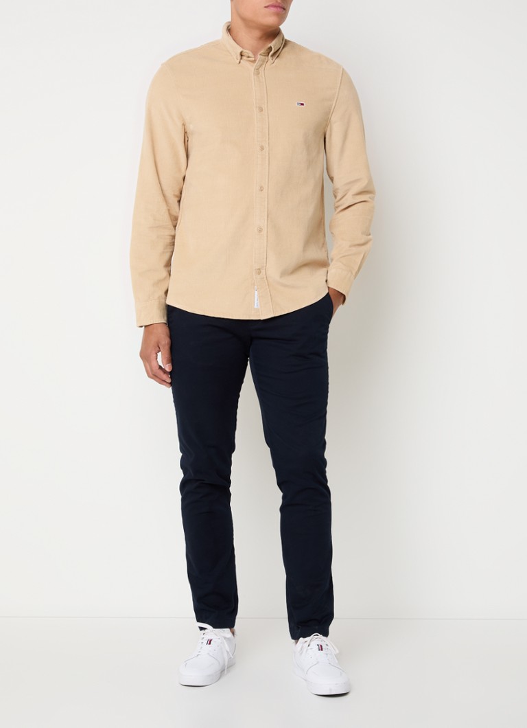 Tommy Hilfiger korduroy majica regularnog kroja s logom