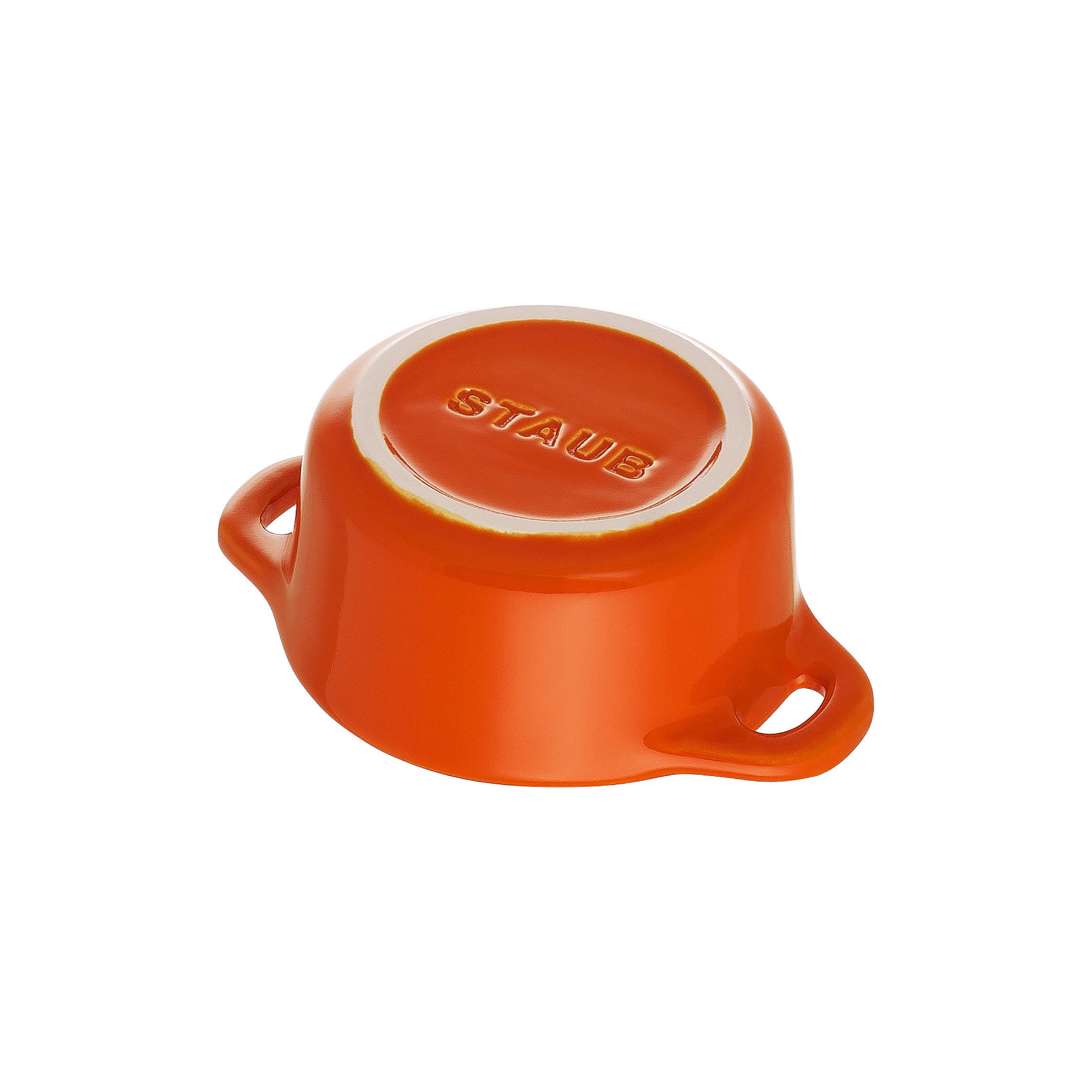 Mini Cocotte 10 cm, rund, Orange, Keramik