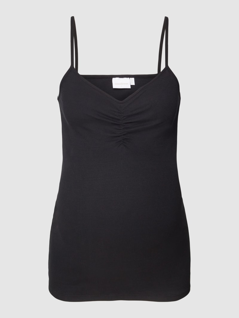 Umstands-Top mit Raffungen Modell 'EMILY' in schwarz