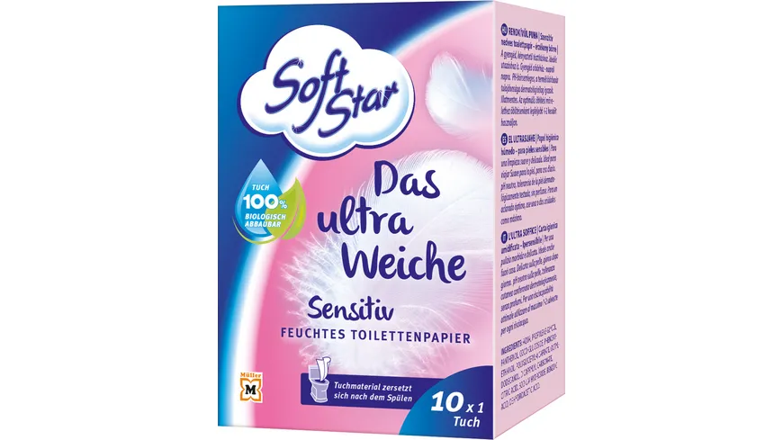 SoftStar Feuchtes Toilettenpapier Ultra Weich Sensitiv 10St