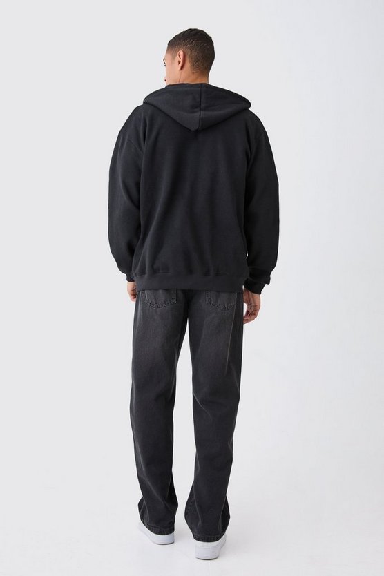 Recycelter Oversize Hoodie mit Reißverschluss